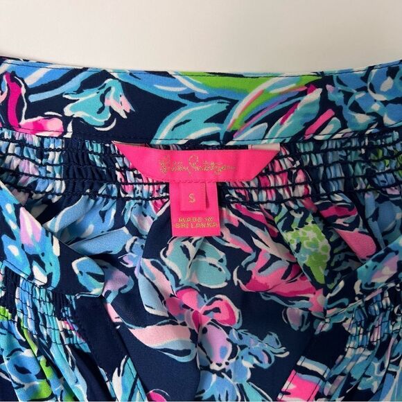 Lilly Pulitzer Women's Dakota Blouse Top In Pineapple Paradise Size S - Picture 7 of 11